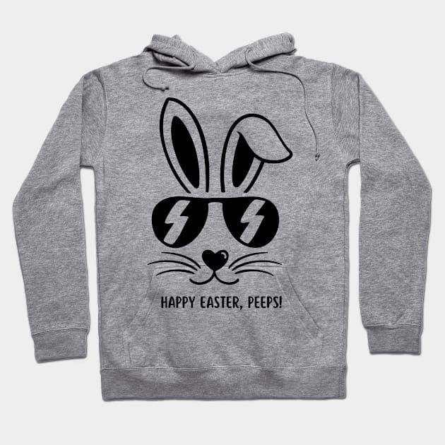 Happy Easter, Peeps. Cool Bunny Easter Design Hoodie by JK Mercha